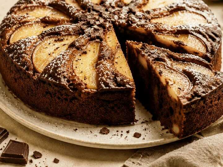 Entdecken Sie das unwiderstehliche Rezept für Birnen-Schokoladenkuchen!