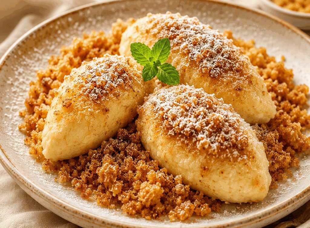Entdecken Sie das unwiderstehliche Rezept für Topfennockerl mit knusprigen Bröseln!