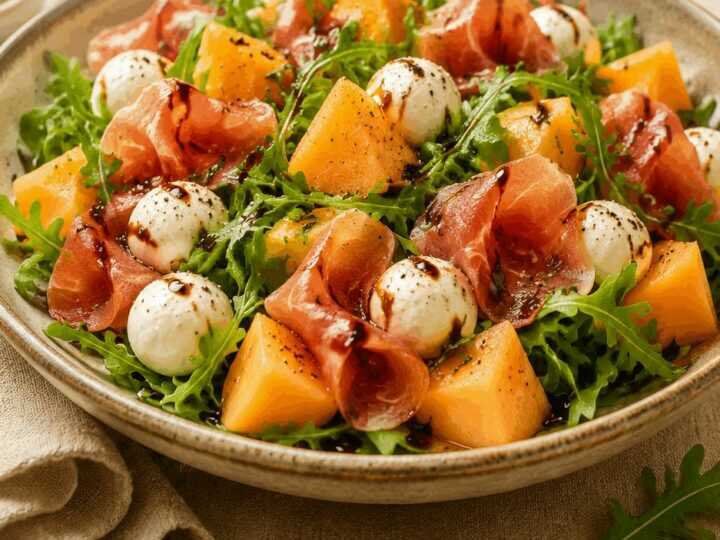 Entdecken Sie den ultimativen Sommersalat: Würziger Prosciutto und Melone!