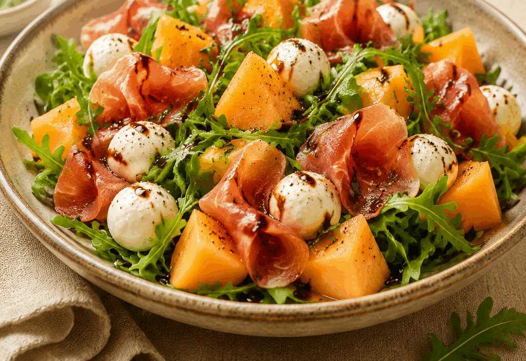 Entdecken Sie den ultimativen Sommersalat: Würziger Prosciutto und Melone!