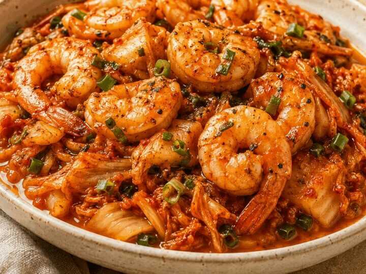 Entdecken Sie die Köstlichkeit: Kimchi-Garnelen in Butter – Ihr neuer Favorit für ein schnelles Abendessen!