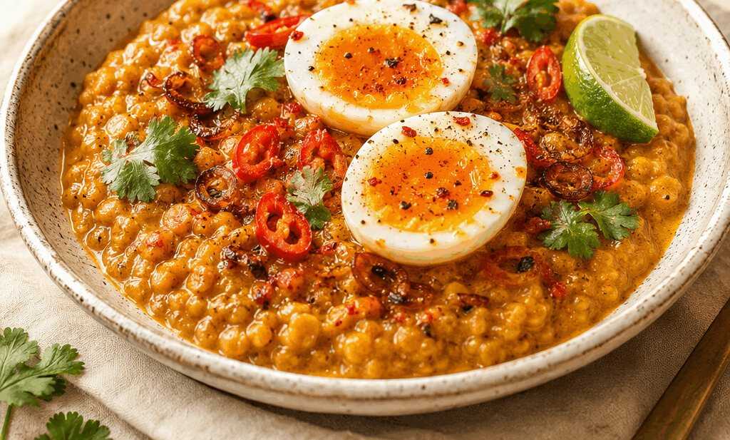 Entdecken Sie ein Geschmackserlebnis: Kokos-Chili-Eier mit Dahl!