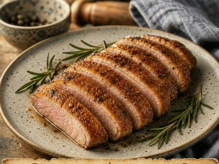 Entenbrust mit knuspriger Haut aus dem Airfryer, das Soulfood für gemütliche Tage