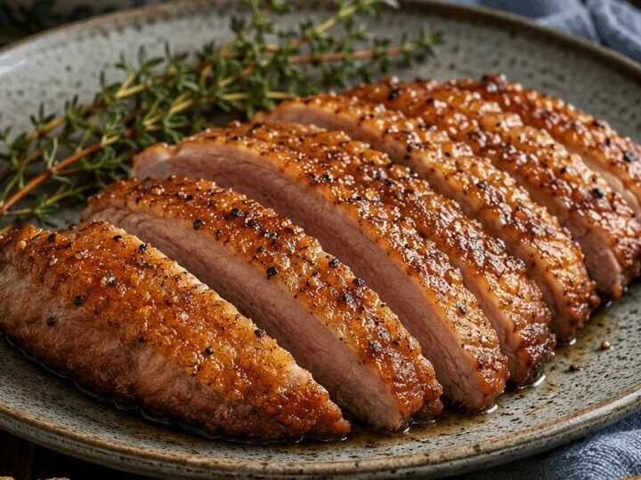 Entenbrust mit knuspriger Haut aus dem Airfryer: der Trick, den kaum jemand kennt