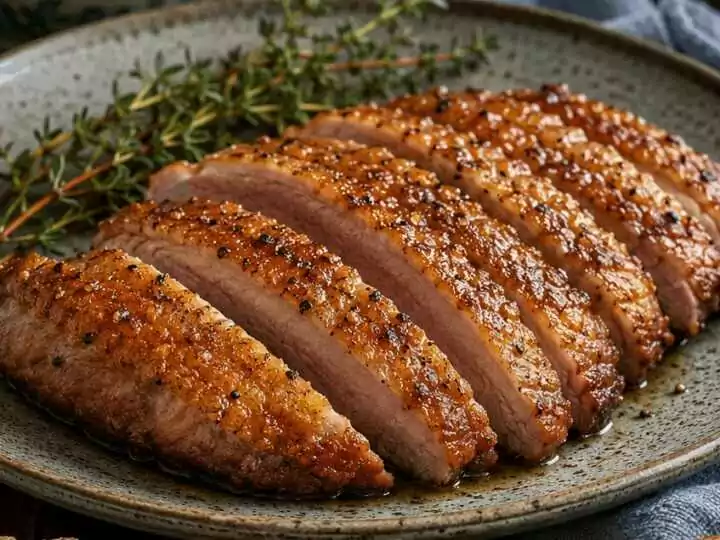 Entenbrust mit knuspriger Haut aus dem Airfryer: der Trick, den kaum jemand kennt