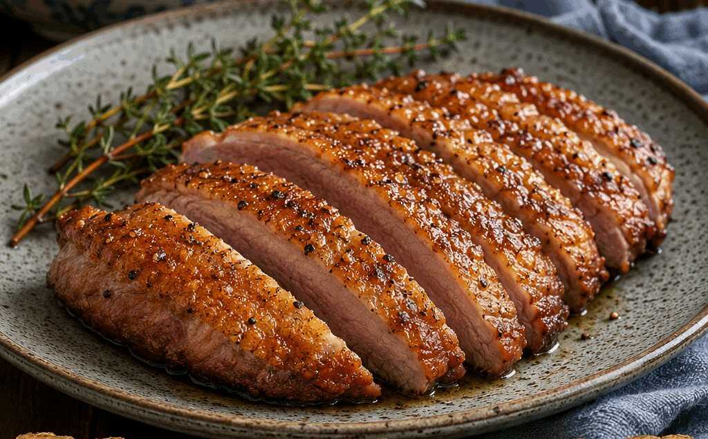 Entenbrust mit knuspriger Haut aus dem Airfryer: der Trick