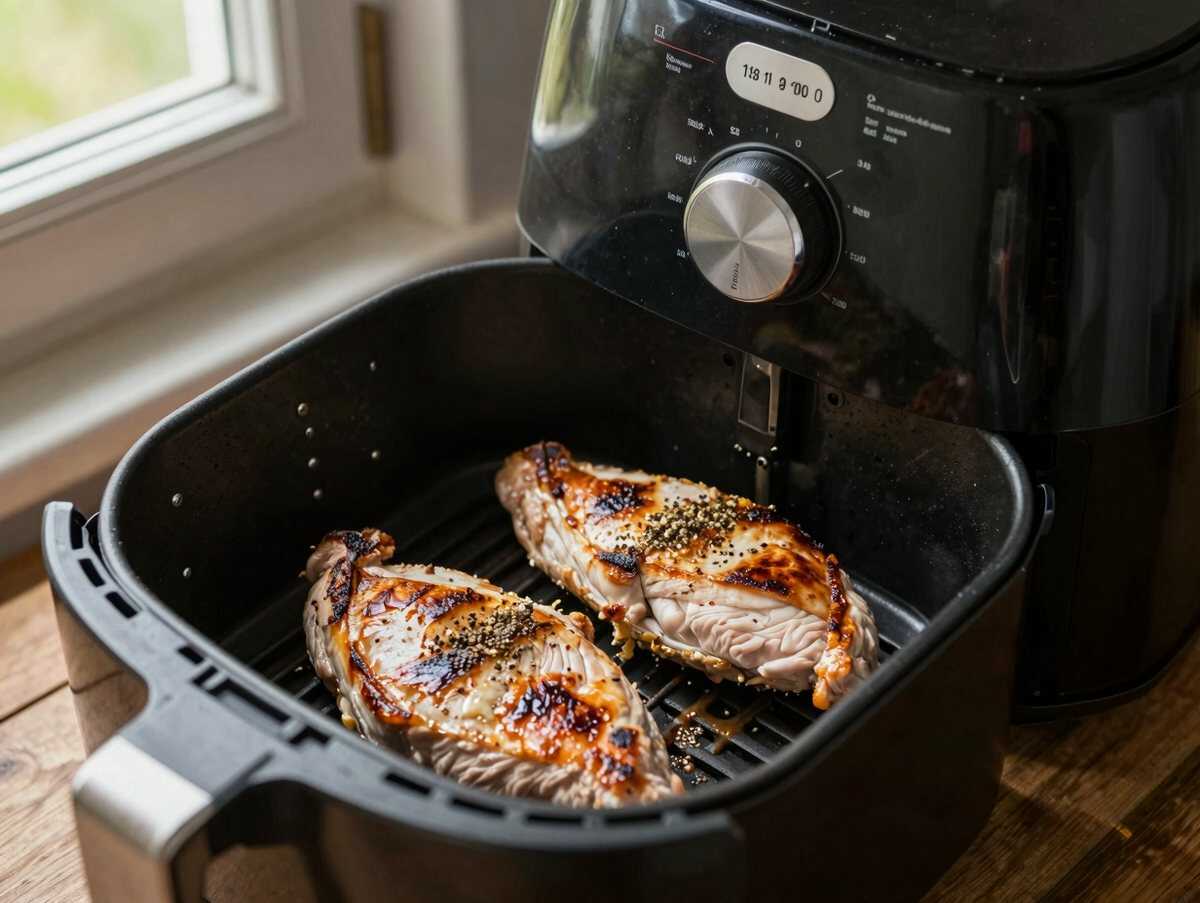 Entenbrust mit knuspriger Haut aus dem Airfryer – die ganze Familie ist begeistert – während der Zubereitung