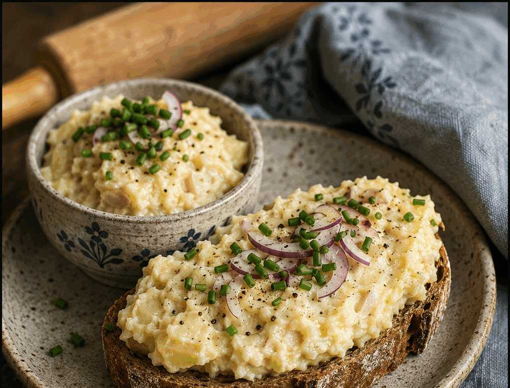 Erdäpfelkas – bayerischer Kartoffelkäse-Aufstrich – das Soulfood für kalte Tage
