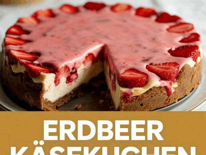 Erdbeer Käsekuchen in 30 Minuten ohne Backen