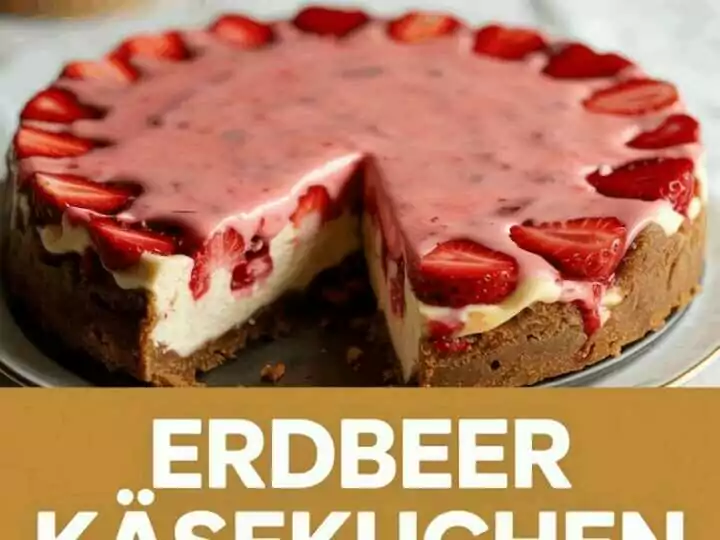 Erdbeer Käsekuchen in 30 Minuten ohne Backen