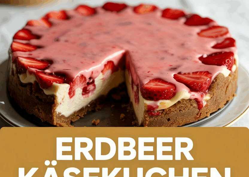 Erdbeer Käsekuchen in 30 Minuten ohne Backen