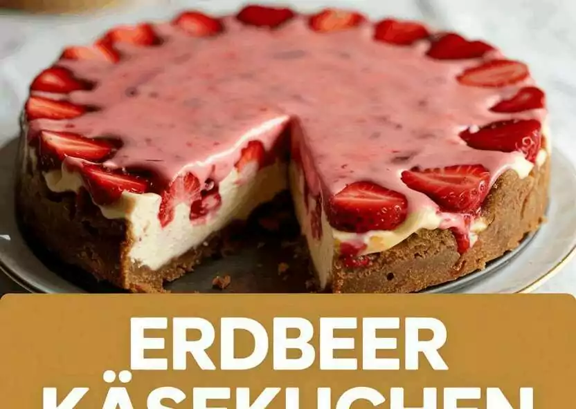 Erdbeer Käsekuchen in 30 Minuten ohne Backen