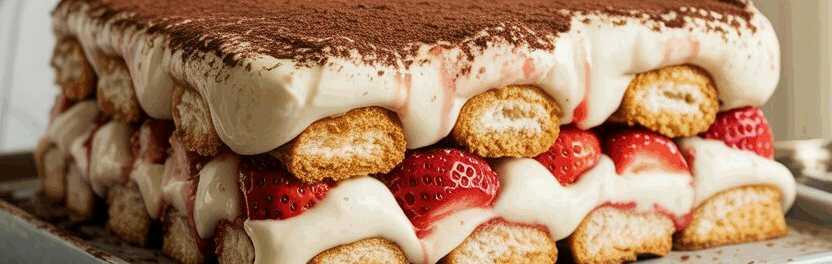 Erdbeer Tiramisu in 10 Minuten schon bereit – so sieht es fertig aus