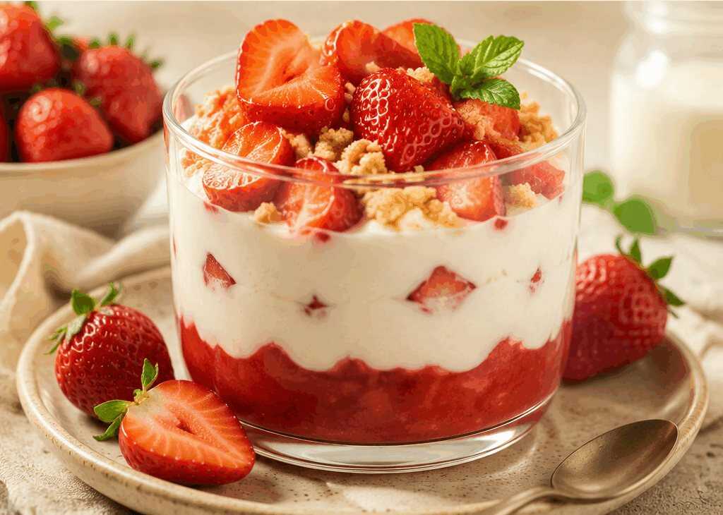 Erdbeertraum: Schnelles Joghurt-Dessert in Minuten zaubern!