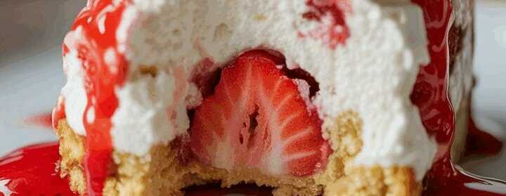 Erdbeerwolke Dessert mit 5 Minuten Zubereitungszeit