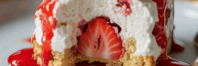 Erdbeerwolke Dessert mit 5 Minuten Zubereitungszeit