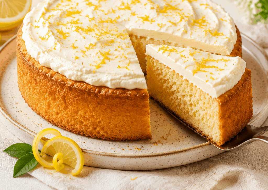 Erfrischend leichter Zitronen-Buttermilchkuchen