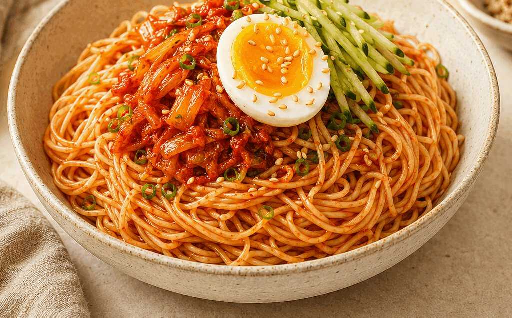 Erfrischend und Lecker: Kimchi Bibim Guksu – Dein neuer Sommerhit!