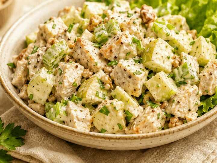Erfrischender Hühnchen-Apfel-Salat: So einfach und lecker, dass du ihn jeden Tag willst!