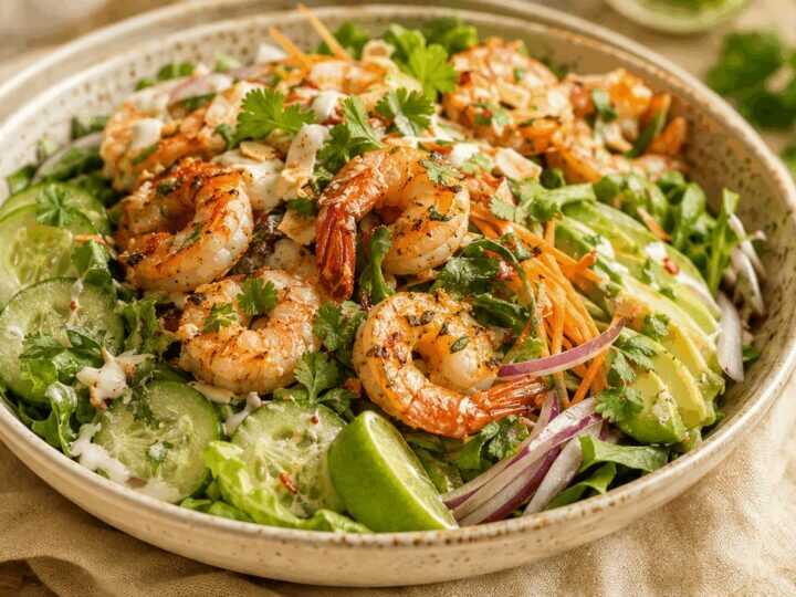 Erfrischender Sommersalat mit Kokosgarnelen: Der Frischekick für heiße Tage!