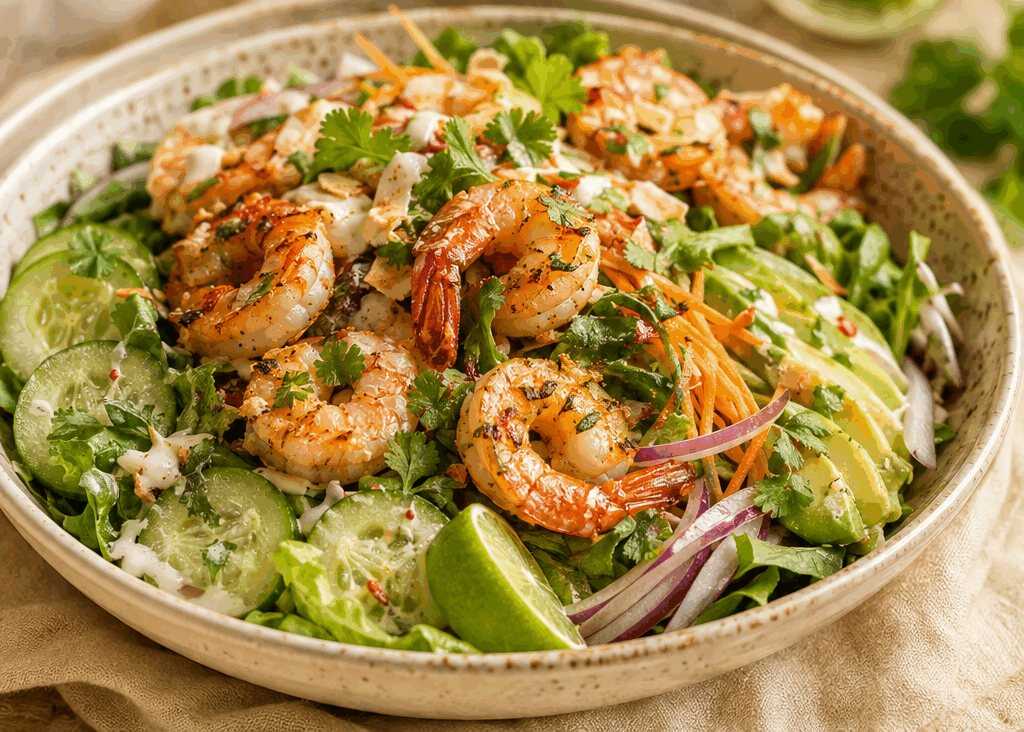 Erfrischender Sommersalat mit Kokosgarnelen: Der Frischekick für heiße Tage!