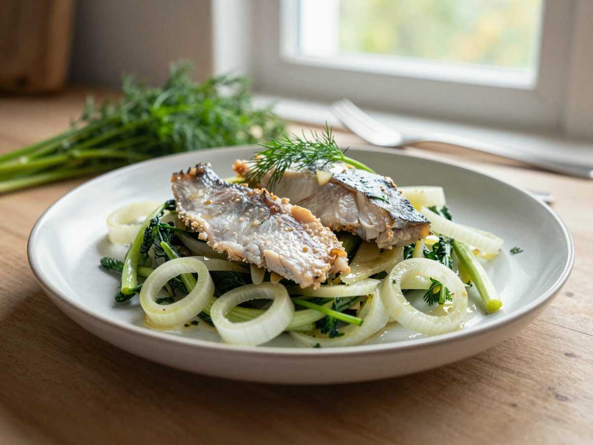 Erfrischender Weißfischsalat: Ein Genuss, den Sie lieben werden! – während der Zubereitung