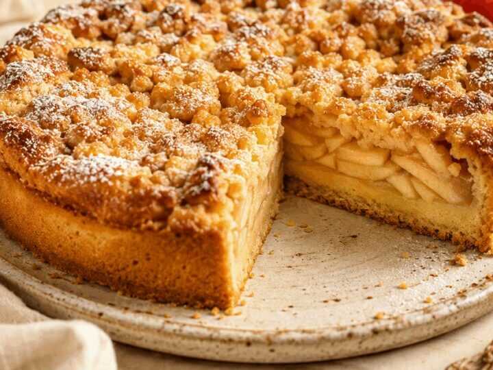 Erstaunliches Apfelkuchen-Rezept mit Mürbteig, das Sie lieben werden!