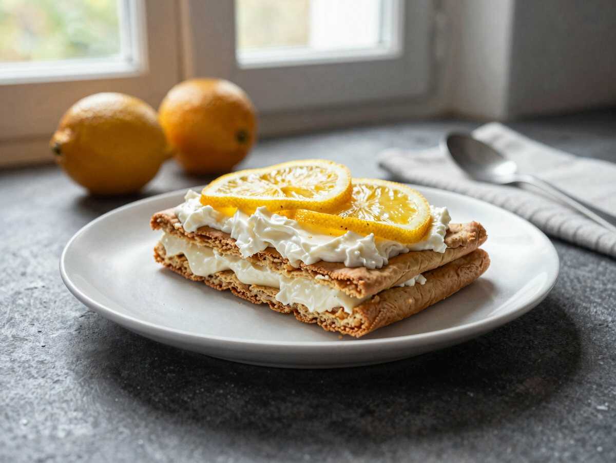 Extra leckere Zitrone Schnitten mit Mascarpone in 20 Minuten – während der Zubereitung