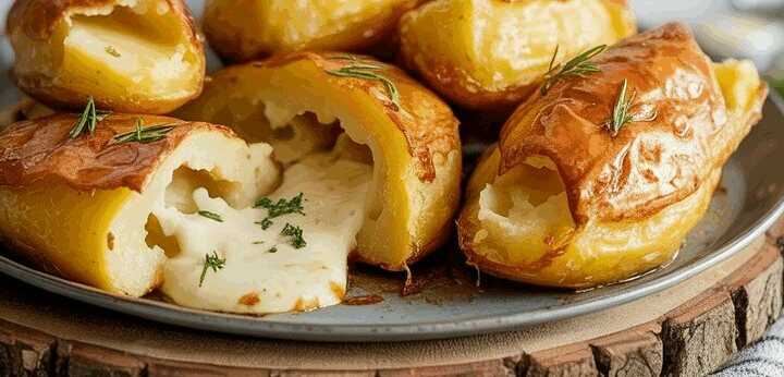 Fantastische Kartoffeltaschen mit 400 g Doppelrahm Frischkäse