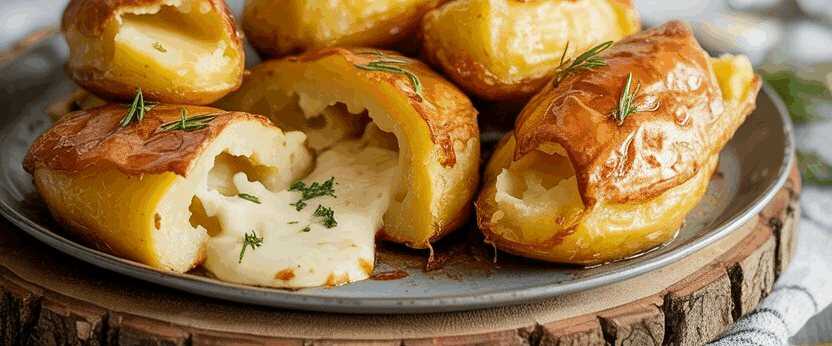 Kartoffeltaschen mit 400 g Doppelrahm Frischkäse