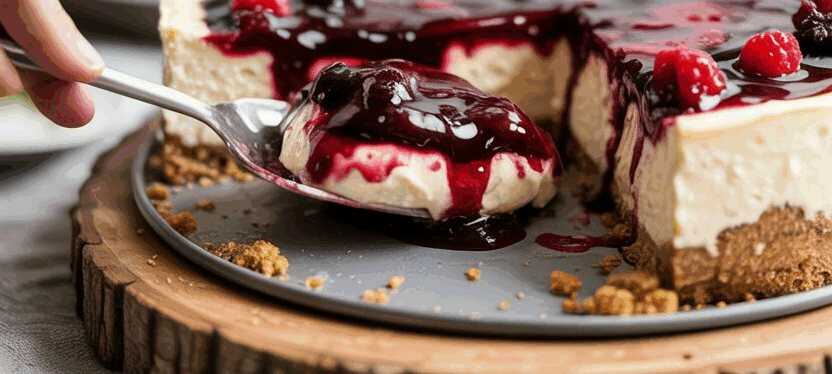 Käsekuchen ohne Boden in 5 Minuten zubereitet