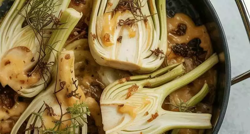 Fenchel gebräunt aus der Heißluftfritteuse – so sieht es fertig aus