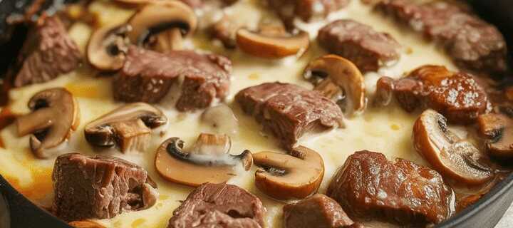 Filetpfanne mit 400 g Champignons für die ganze Familie