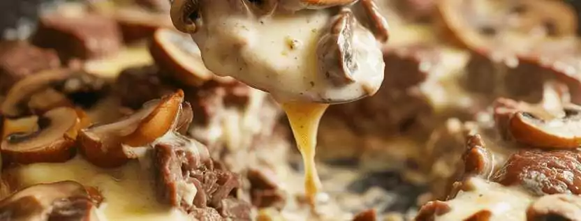 Filetpfanne mit 400 g Champignons für die ganze Familie – so sieht es fertig aus