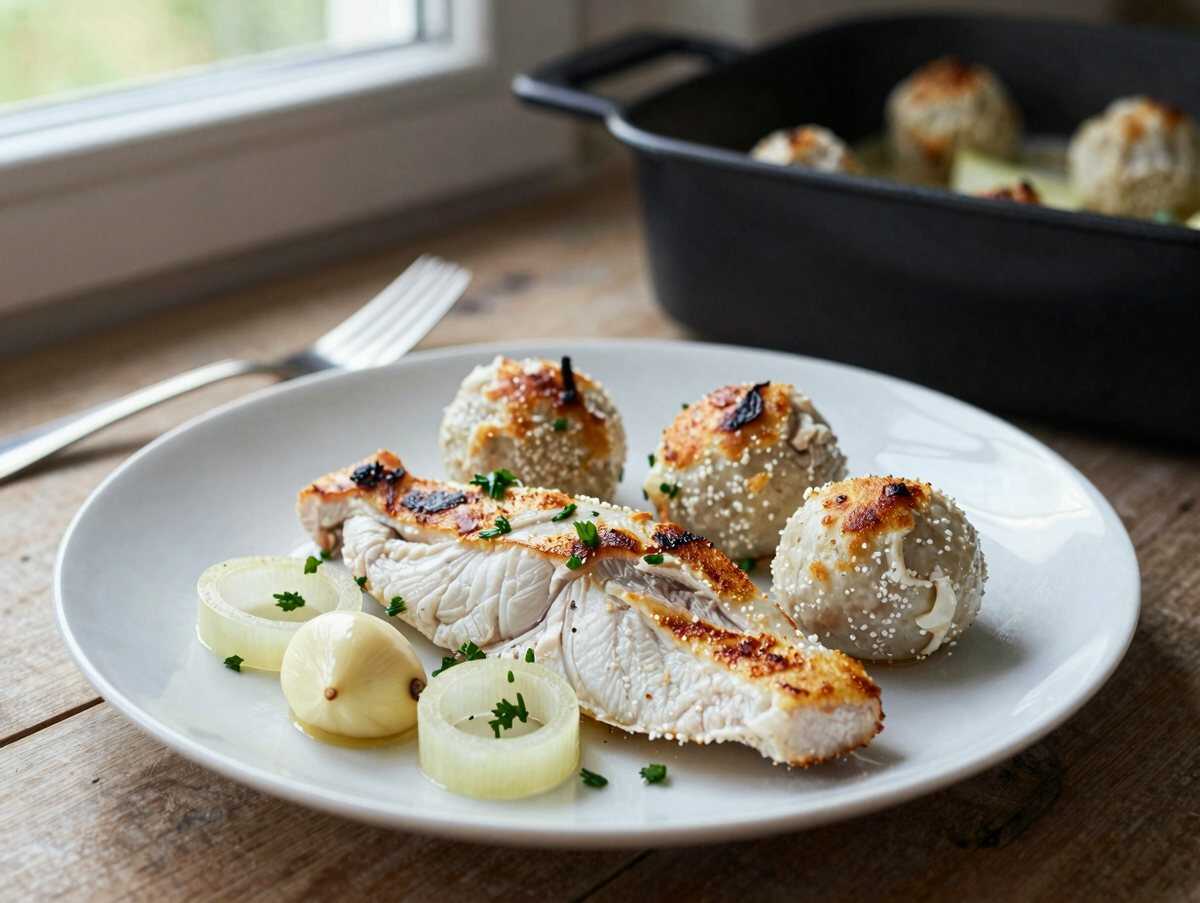 Fisch-Bällchen mediterran aus der Heißluftfritteuse – während der Zubereitung