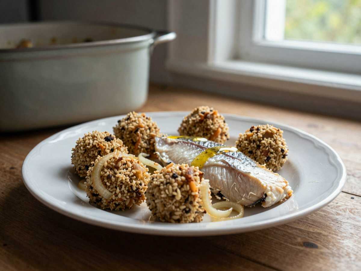Fischbällchen aus der Heißluftfritteuse – während der Zubereitung