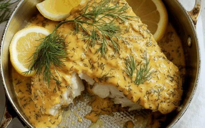 Fischfilet im Airfryer mit Senf-Dill-Sauce