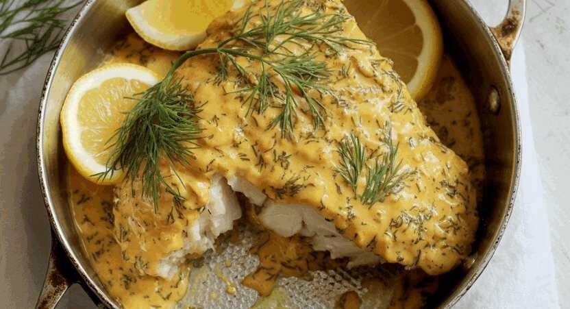 Fischfilet im Airfryer mit Senf-Dill-Sauce