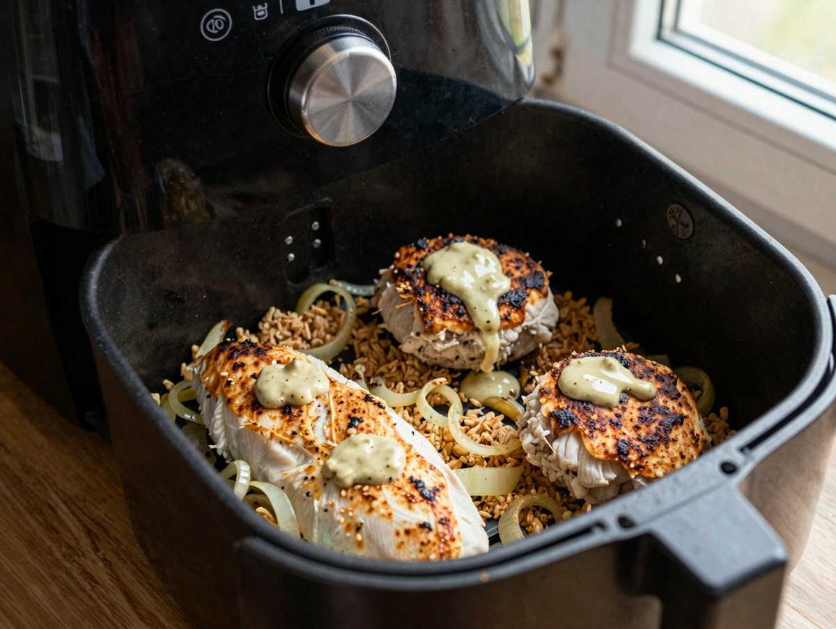 Fischfrikadellen aus dem Airfryer – schmeckt wie frittiert, mit einem Bruchteil vom Fett – während der Zubereitung