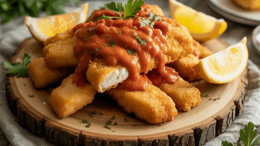 Fischstäbchen selbst gemacht aus der Heißluftfritteuse