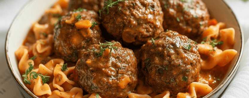 Fleischbällchen mit orientalischer Kräutermischung – so sieht es fertig aus