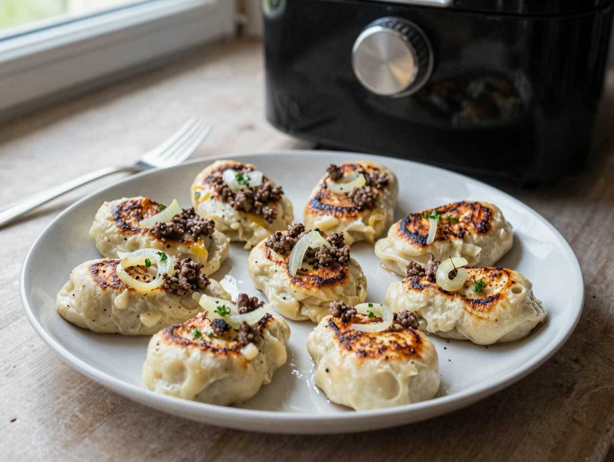 Fleischpflanzerl bayerische Art aus dem Airfryer – die ganze Familie ist begeistert – während der Zubereitung