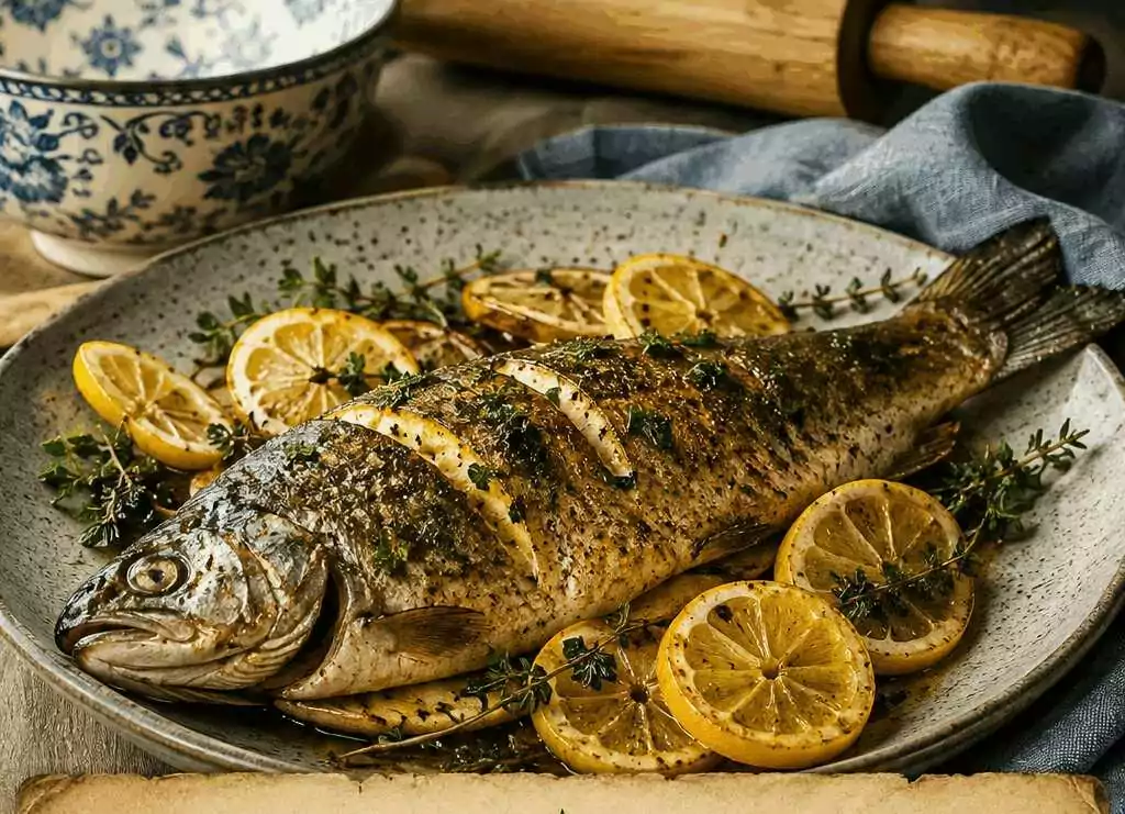 Forelle mit Zitrone und Kräutern aus der Heißluftfritteuse