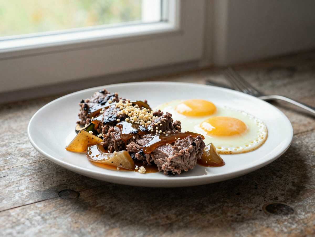 Französischer Zwiebel-Hackbraten: Ein Rezept, das auf der Zunge zergeht und begeistert! – während der Zubereitung