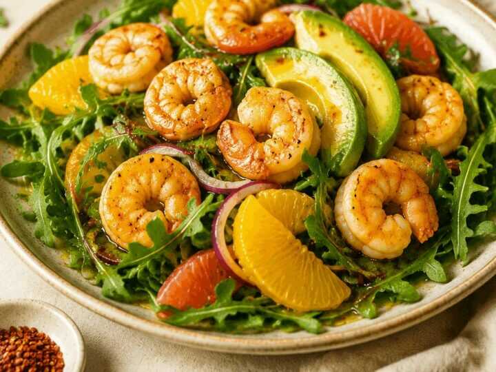 Frischer Genuss: Zitrus-Garnelen-Avocado-Salat für deine gesunde Auszeit!
