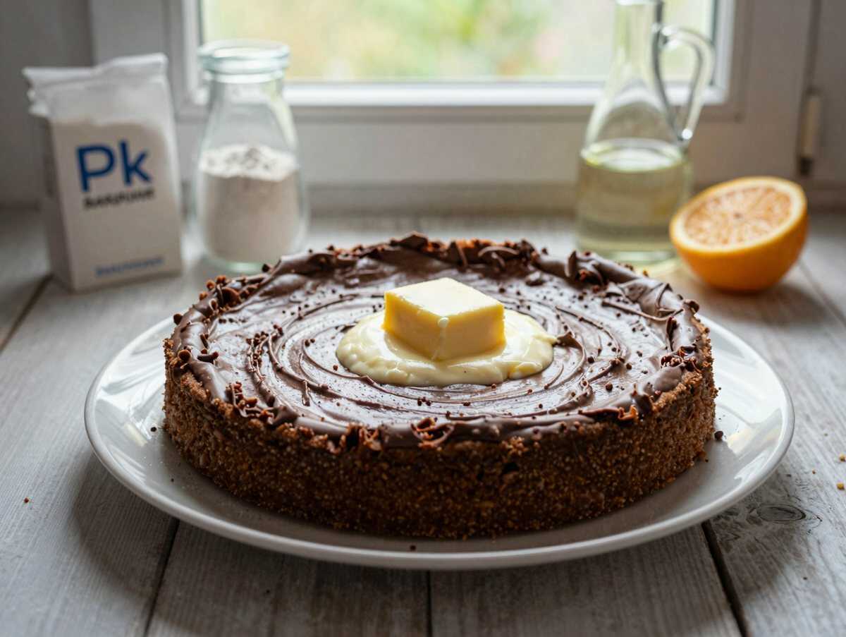 Fruchtige Schoko-Joghurt-Torte auf luftigem Biskuit – Dein neues Lieblingsrezept! – während der Zubereitung