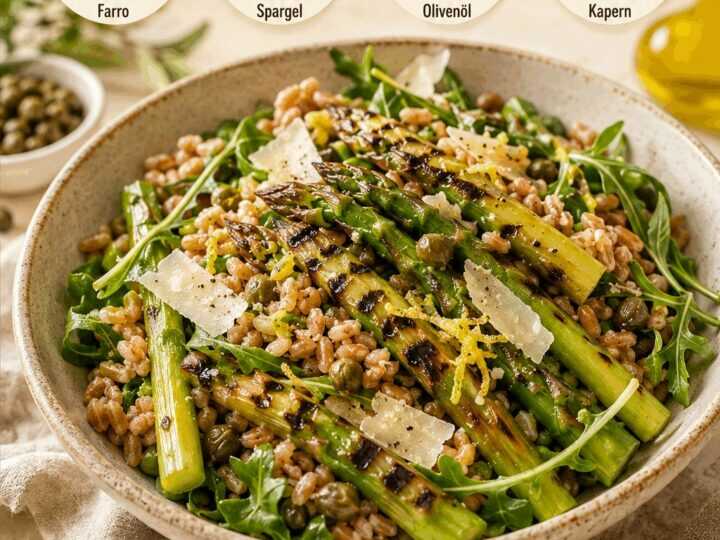 Frühlingsfrische Sensation: Farro-Salat mit gegrilltem Spargel erleben!