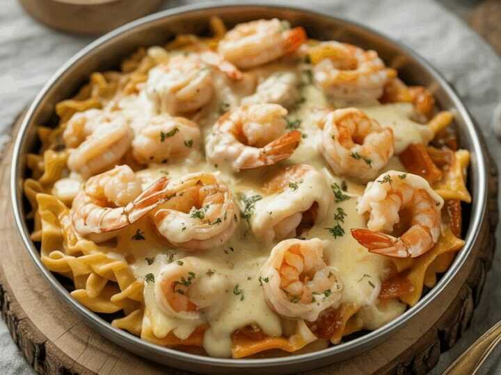 Garnelen mit Knoblauch aus der Heißluftfritteuse