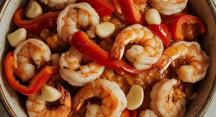 Garnelen mit Paprika-Knoblauch-Öl aus dem Airfryer