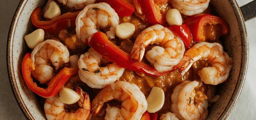 Garnelen mit Paprika-Knoblauch-Öl aus dem Airfryer